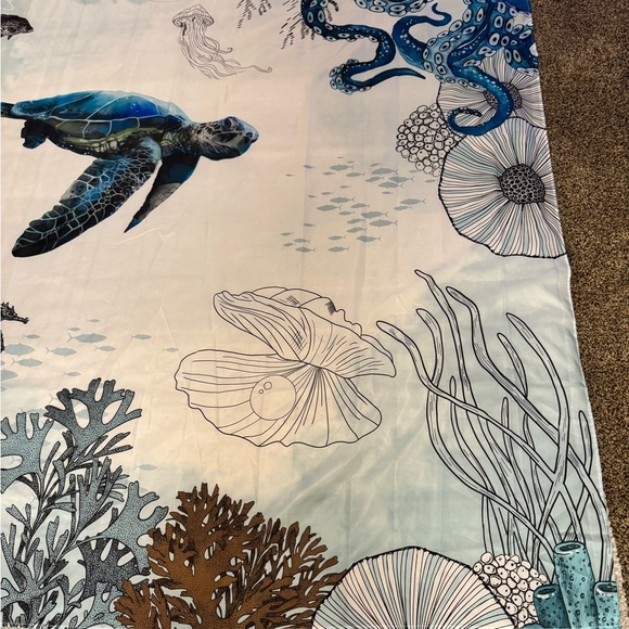 Like New Sea Turtle Shower Curtain Item #PHK7060 - Picture 2 of 3